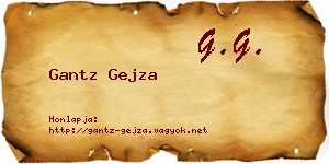 Gantz Gejza névjegykártya