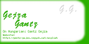 gejza gantz business card